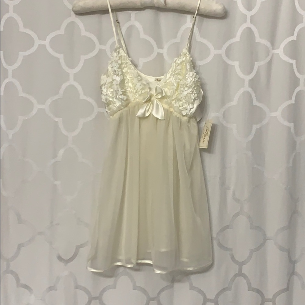 Off white nightie with underwear NWT